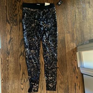 Black sequin leggings